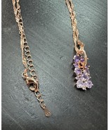 585 14K RG Stamped Allure Amethyst Purple Pendant 19” Necklace Clasp Chain - $911.17 MXN