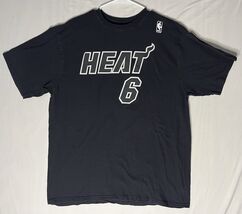 Adidas Miami Heat LeBron James T Shirt Men’s Size XL Black Short Sleeve NBA - $15.00
