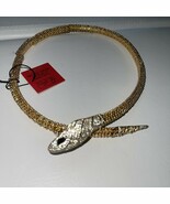 PIPER K 2025 YEAR OF THE SNAKE LARGE Golden SNAKE Necklace NEW - $345.94 CAD