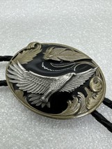SOARING EAGLE BOLO TIE 1996 SISKIYOU BUCKLE CO PEWTER Made In U.S.A. - £18.23 GBP