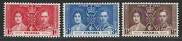 British Nigeria 1937 Very Fine Mnh Stamps Scott # 50-52 &quot; Coronation Issue &quot; - £2.67 GBP