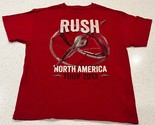 RUSH Clockwork Angels North America Tour 2013 T-Shirt Adult Medium M Red - $19.34