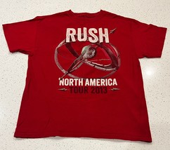 RUSH Clockwork Angels North America Tour 2013 T-Shirt Adult Medium M Red - £15.44 GBP