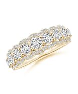 Angara Natural Diamond Nine Stone Anniversary Ring in 14K Solid Gold (3.... - $5,572.94
