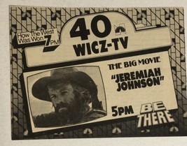 Jeremiah Johnson Tv Guide Print Ad WICZ 40 Robert Redford TPA12 - £4.66 GBP