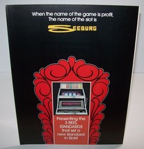 Seeburg Slot Machine FLYER 3 Reel Standards Vintage Foldout Promo Brochure Art - $23.75