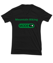 Mountain Biking, black Vneck Tee. Model 64027  - £22.41 GBP