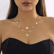 18K Gold-Plated Sequin Necklace Set - £12.01 GBP