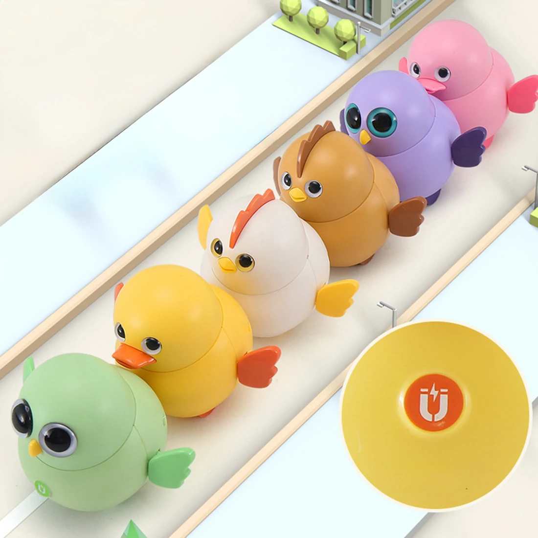 Cute Swinging Magnetic Electric Swing Chicks Magnetic Walking Duckling Owl - £7.19 GBP+