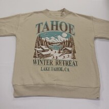 State of Mine Graphic Sweatshirt Mens S Beige Lake Tahoe Winter Retreat Pullover image 10