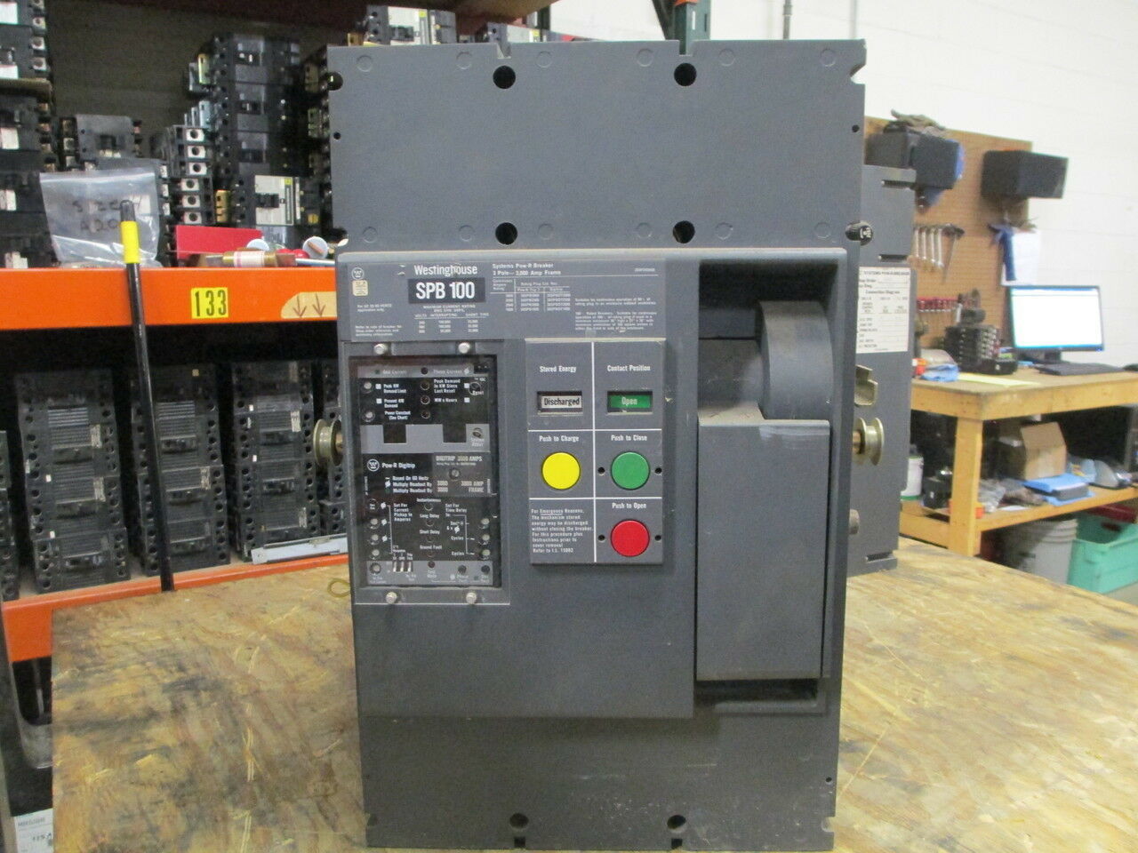 Westinghouse SPB100 3000A 3p 600V Pow-R-Way Breaker EO/DO Digitrip w/ LSIG Used - $8,100.00