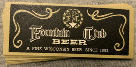 Fountain Club Beer, (25) Neck Bottle Labels - $9.49