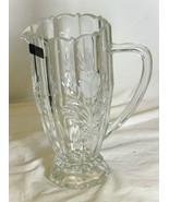 Hand Cut Crystal Pitcher Floral Pattern W. Germany - £67.26 GBP