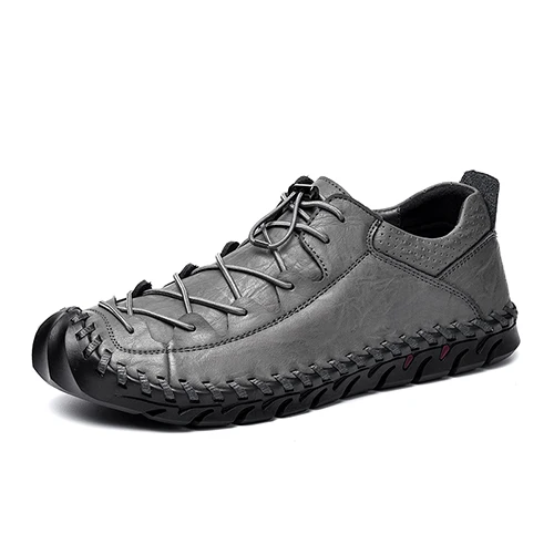 MVVT Hand-made Men Shoes Split Leather Shoes Men Loafers Super Soft Men Flats Ca - £191.43 GBP