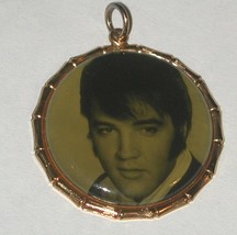 large Vintage Elvis Photo Charm Pendant Rock n Roll - $12.00