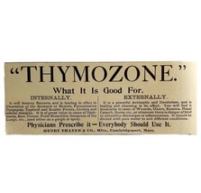 Thayer&#39;s Thymozone Medical 1894 Advertisement Victorian Medical ADBN1hh - £7.81 GBP