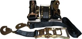 4 Black Axle Straps Car Carrier Tie Down Straps with Ratchets Tow Straps - £119.46 GBP