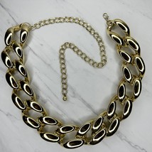 Extra Chunky Gold Tone Metal Chain Link Belt OS One Size - £15.52 GBP