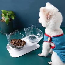 Deluxe Pet Dining Experience: Elegant Inclined Food Cat Bowl With Transparent De - £18.21 GBP+