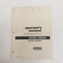 Woods Rotary Mower Model RM660 Operator&#39;s Manual, F-8183 Rev 11-93 - £18.56 GBP