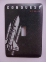 Space Shuttle metal light switch cover Plants &amp; Space - $9.25