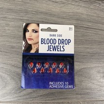 Blood Drop Jewels Costume Vampiress Accessory Halloween Red Teardrop Jewel - $8.66