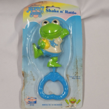 Vintage 1989 Kermit The Frog Shake n&#39; Rattle Remco Muppet Babies Green Blue New - £14.79 GBP