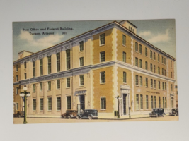 Tucson AZ Arizona Post Office &amp; Federal Building #301 Linen Postcard Posted - $8.22