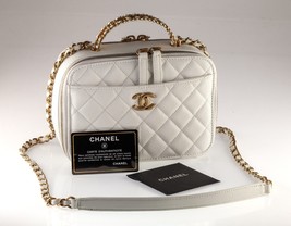 Chanel Quilted White Caviar Pick Me Up Vanity Case Gorgeous Condition! - £3,561.13 GBP