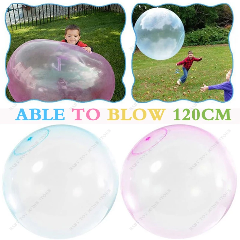 Able To Blow 120CM Bubble Ball Toy Inflatable Water Bubble Balloon Beach Ball - £18.41 GBP