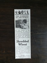 Vintage 1917 The Shredded Wheat Company Original Ad 222 - £5.22 GBP