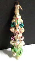 Christopher Radko Hop To It Bunny Rabbit Stack Easter Glass Blown Ornament 2000 - £56.36 GBP