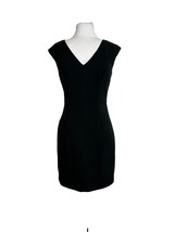 Eliza J Womens Dress Size 2 Basic Black Sleeveless V Neck Knit Bodycon L... - $24.75