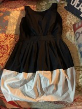 PLAIN AND PRINT Wonderful Black Onyx + Cocoa Dress Size 2 - £11.76 GBP