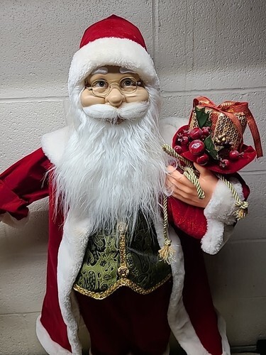 Northlight 36" Holly Berry Santa Claus with Presents and Gift Bag Christmas... Item image 2
