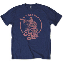 Elton John Rocket Man Honky Chateau Navy Blue Official Tee T-Shirt Mens Unisex - £26.98 GBP