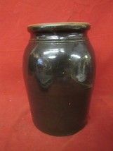 Antique Brown Glazed Ceramic Crock - £38.28 GBP