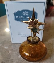 Royal Gallery Gold Glass Perfume Bottle With Star Shape Gold Stopper Brand New - £15.77 GBP