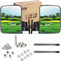10L0L Golf Cart Side Mirrors for Yamaha, Club Car, EZGO, No Drilling - $564.83 MXN