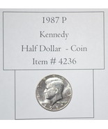 1987 P, Kennedy Half Dollar, # 4236, half dollar coin, vintage coins, ra... - $15.40