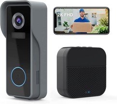 Zumimall Doorbell Camera Wireless 2K Fhd, Video Doorbell With, Battery P... - $89.99