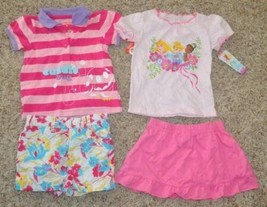 Girls Shorts Polo Top Skirt Disney Fisher Price Chaps Summer Set $50 NEW... - $14.85