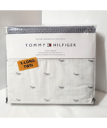 NEW Tommy Hilfiger TWIN XL Gray Whales Stripes 3 Piece Bed Sheet Set Dorm - €36,16 EUR