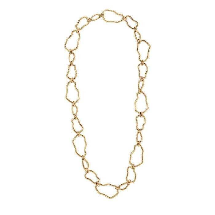 Primary image for AVON Long Goldtone Hammered Chain (VERY RARE) NEW SEALED!!!