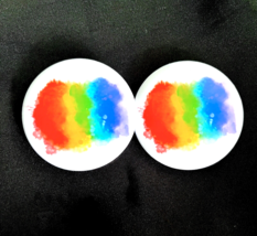Bundle Lot 2- 1.75&quot; Drop Rainbow Colors LGBTQI Pride Button Style Brooch Pin - £10.25 GBP