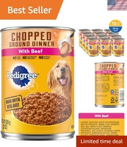 Real Beef Canned Dog Food - Balanced Nutrition in Chopped Ground Formula - $41.00