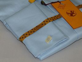 Mens 100% Egyptian Cotton Shirt French Cuffs Wrinkle resistance Enzo 61102 Blue image 5