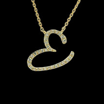 1Ct Round Cut CZ Moissanite Initial &quot;E&quot; Letter Pendant 14K Yellow Gold Plated - £113.90 GBP