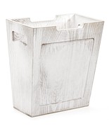 Wood Trash Can, Rectangular Rustic Wooden Waste Basket Farmhouse Wasteba... - £36.03 GBP
