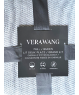 VERA WANG Chenille Pique Woven Blanket, Full/ Queen - Pale Gray RETAIL: ... - $54.95